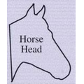 8" x 8" Horse Head Shape Hand Fan W/ Handle